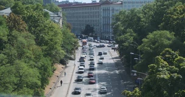 Kiev Ucraina Agosto 2022 Traffico Automobilistico Nella Parte Centrale Della — Video Stock
