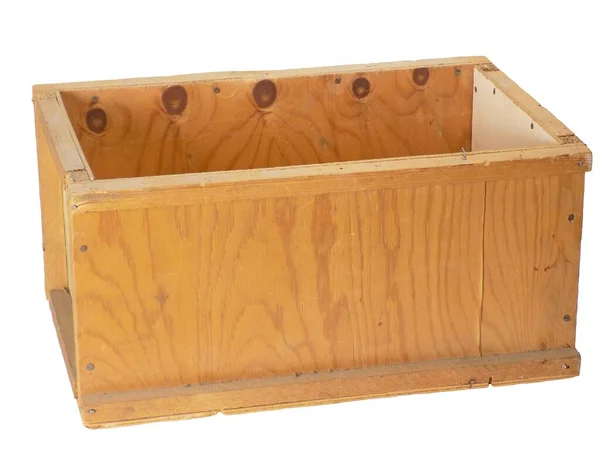 Plywood Box Things Isolated White Background — Stock Photo, Image