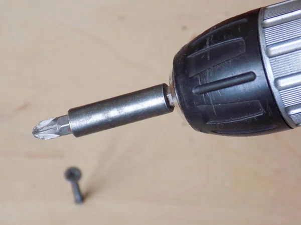 Bit Tightening Screws Head Screwdriver — Stock Photo, Image