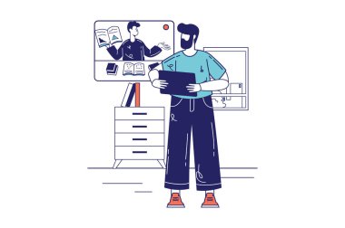 Düz çizgi tasarımında uzaklık öğrenme kavramı