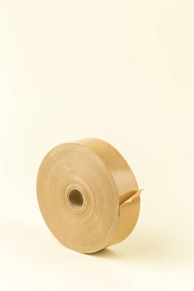 Roll Biodegradable Paper Sticky Tape Delivery Service Packaging — Stock Photo, Image