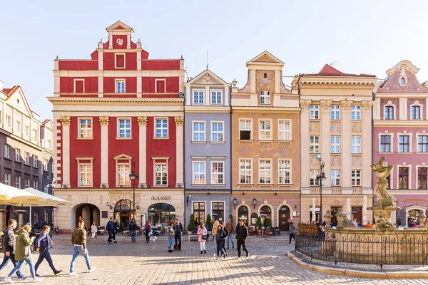Poznan Poland October 2021 Beautiful Historical Architecture Houses Stary Rynek — Stock Photo, Image