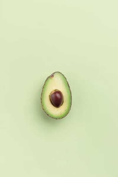 Avocado Muster Auf Grünem Hintergrund — Stockfoto