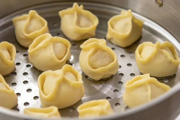 Oriental National Traditional Dumplings Manty — Stock Photo, Image