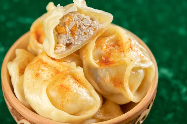 Orientaliska Nationella Traditionella Dumplings Manty — Stockfoto