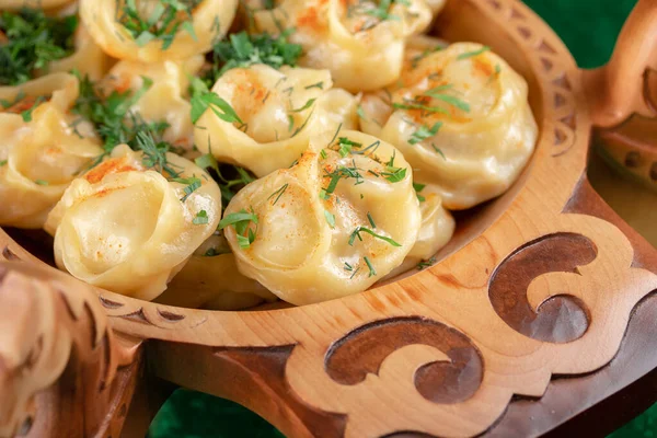 Orientaliska Nationella Traditionella Dumplings Manty — Stockfoto