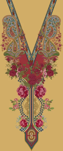 Mughal Art Design Ornament Border Motiv Kreslí Pracovní Ilustrační Okraj — Stock fotografie