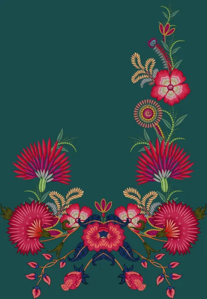 Digitaal Design Ornament Rand Motief Tekent Werkillustratie Rand Png Bloemen — Stockfoto