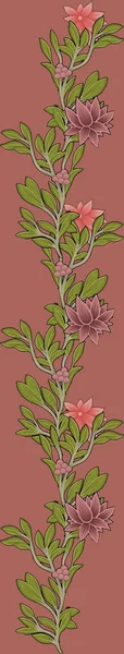 Suluboya Trend Doku Klasik Çizimi Çiçek Suluboya Resimli Güzel Bir — Stok fotoğraf