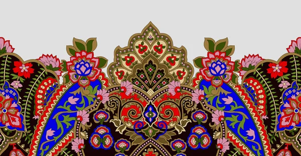 Beautiful Baroque Ornament Ethnic Style Border Design Handmade Artwork Pattern — Stock Photo, Image