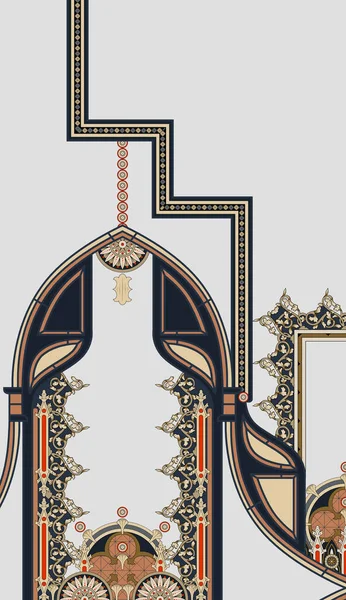 Bellissimo Ornamento Barocco Stile Etnico Disegno Del Bordo Disegno Fatto — Foto Stock