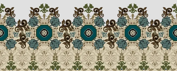 Beautiful Baroque Ornament Ethnic Style Border Design Handmade Artwork Pattern — Stock Photo, Image