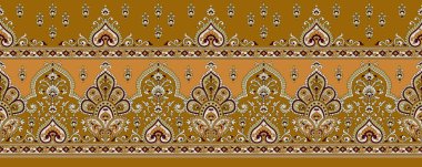 Dijital tasarım sınır süslemesi HD motifi çalışan illüstrasyon sınır PNG çiçekleri ve süsleme motifi Hindistan tasarım unsurları suluboya ile Neckline marka arama deseni, Babür sanat deseni deseni çizer