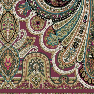 Dijital tasarım sınır süslemesi HD motifi çalışan illüstrasyon sınır PNG çiçekleri ve süsleme motifi Hindistan tasarım unsurları suluboya ile Neckline marka arama deseni, Babür sanat deseni deseni çizer