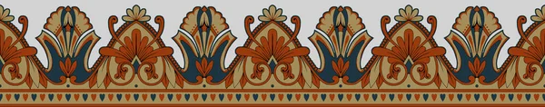 Digital design ornament border HD motif draws working illustration border PNG flowers and ornament motif India design elements Neckline brand search pattern with watercolor, Mughal art design texture