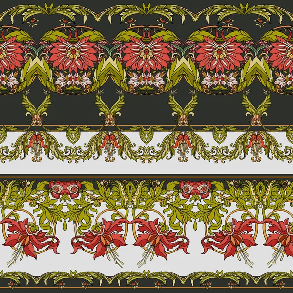 Motif Drag Working Illustration Border Png Flower Ornament Motif India — 스톡 사진