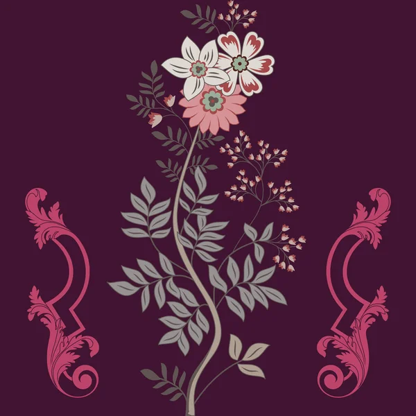 Dijital tasarım sınır süslemesi HD motifi çalışan illüstrasyon sınır PNG çiçekleri ve süsleme motifi Hindistan tasarım unsurları suluboya ile Neckline marka arama deseni, Babür sanat deseni deseni çizer