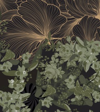 Dijital tasarım sınır süslemesi HD motifi çalışan illüstrasyon sınır PNG çiçekleri ve süsleme motifi Hindistan tasarım unsurları suluboya ile Neckline marka arama deseni, Babür sanat deseni deseni çizer