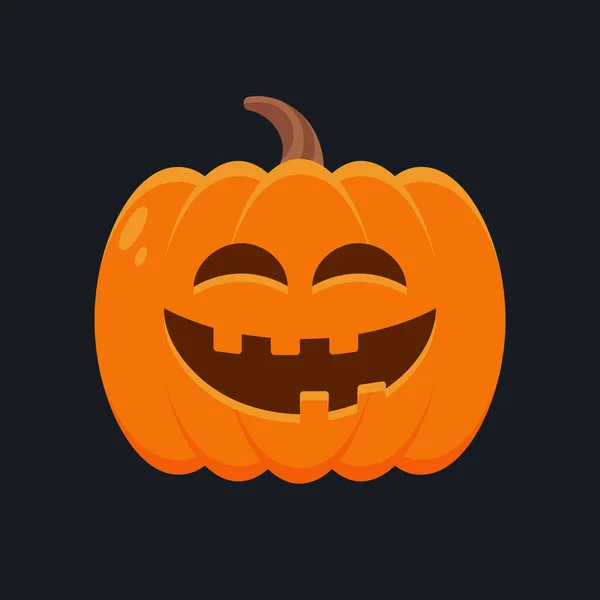 Icono Calabaza Halloween Diseño Plano Ilustración Vectorial Eps10 — Vector de stock