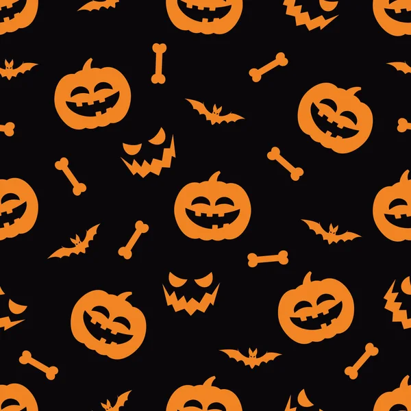 Halloween Padrão Sem Costura Festiva Fundo Vetorial Eps10 — Vetor de Stock