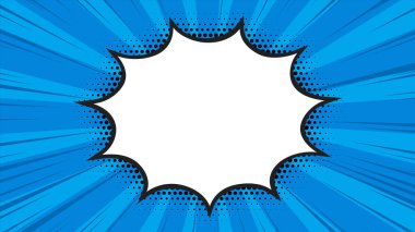 Konuşma balonu. Pop sanat tarzı. Soyut patlama. Vektör illüstrasyonu EPS10