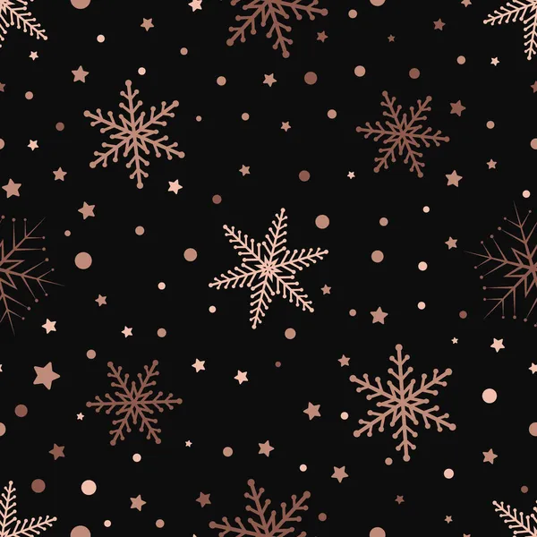 Christmas Seamless Pattern Snowflakes Vector Background Eps10 — Stock Vector