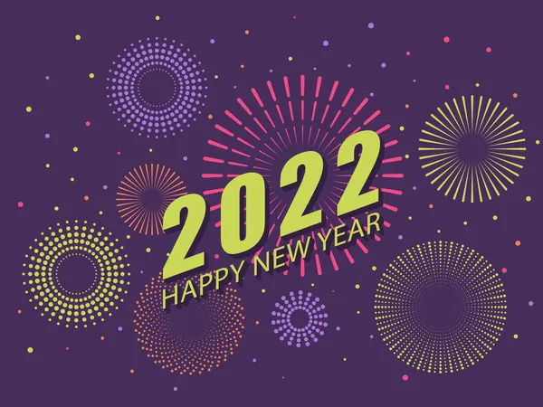 Новый 2022 Год Праздничный Фейерверк Векторная Иллюстрация S10 — стоковый вектор