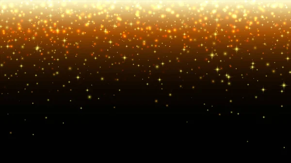 秋の星 黒の背景にゴールドの輝きのテクスチャ ベクターイラスト Eps10 — ストックベクタ