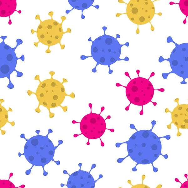Coronavirus Covid Seamless Pattern Pandemic Medical Concept Vector Illustration Eps10 — Stock Vector
