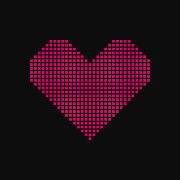 Heart Shape Icon Pixel Art Abstract Vector Background Eps10 — Stock Vector