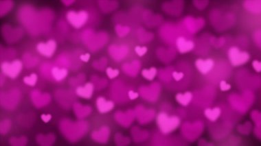 Kalp şeklinde bir bokeh. Arka plan bulanık. Sevgililer Günü afişi. Vektör arkaplanı EPS10