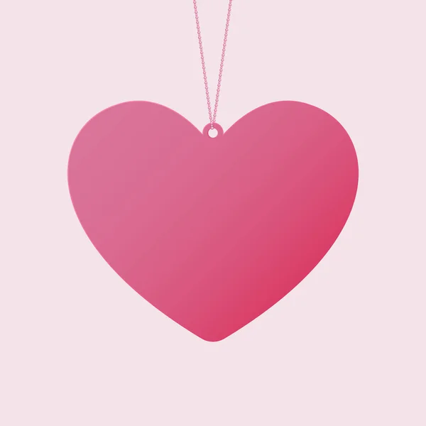 Forme Coeur Carte Saint Valentin Une Étiquette Cadeau Fond Vectoriel — Image vectorielle