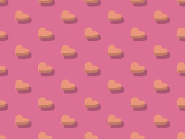 Kalpleri olan kusursuz bir romantik düzen. Vektör arkaplanı EPS10