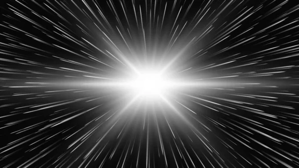 Абстрактная Звезда Солнце Эффект Взрыва Черно Белая Векторная Иллюстрация Eps10 — стоковый вектор
