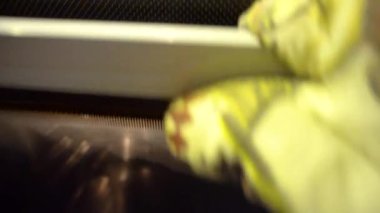 Fırın kapılarını kızarmış tavuk ve hindiyle açıyorum. Folyoda yemek pişirmek. Şükran Günü yemeği. Taze et.