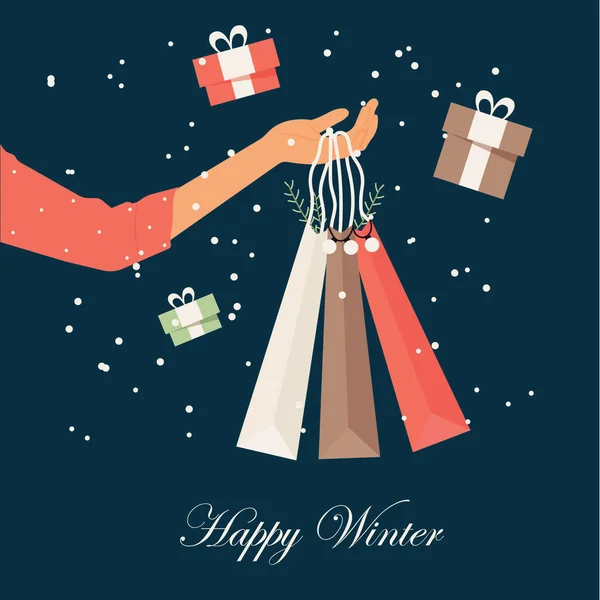 Noel çizimi seti. Moda el yapımı elementler. Noel hediyeleri, Noel ağacı alışverişi. İzole edilmiş klipsli sanat çizimleri. Web ve yazdırma için vintage tasarımı.