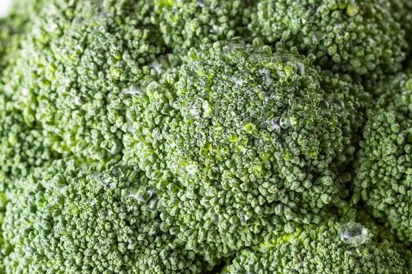 Makro fotografi av broccoli, broccoli blomställningar närbild — Stockfoto