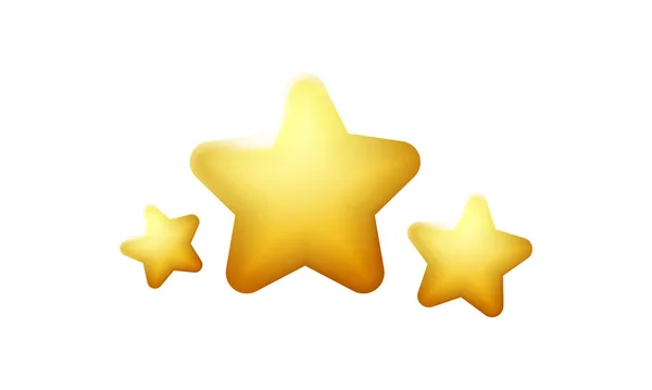 Iconos Estrellas Oro Aisladas Sobre Fondo Blanco Ilustración Vectorial — Vector de stock