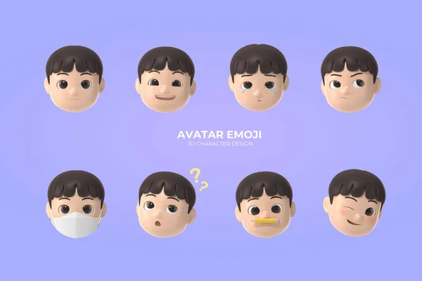 Karakter Avatar Dengan Emosi Metaverse Realitas Maya — Stok Foto