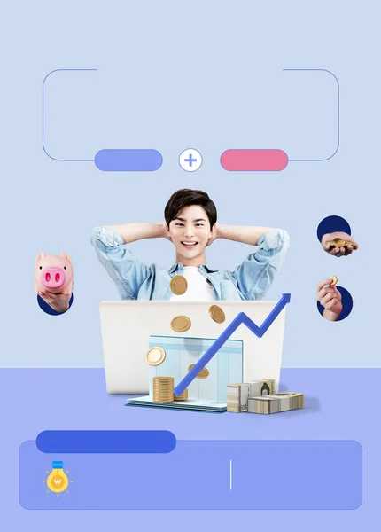 government grant for youths, youth saving account promotional poster with handsome Korean man