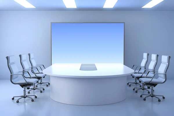 Rendered Business Meeting Room View — Stock Photo, Image