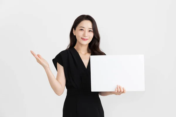 Asian Korean Woman Shopping Host Live Commerce Sale Show Concept — Stock Photo, Image