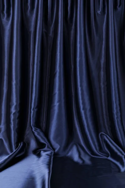 Ciemno Niebieska Tkanina Tekstura Tło — Zdjęcie stockowe