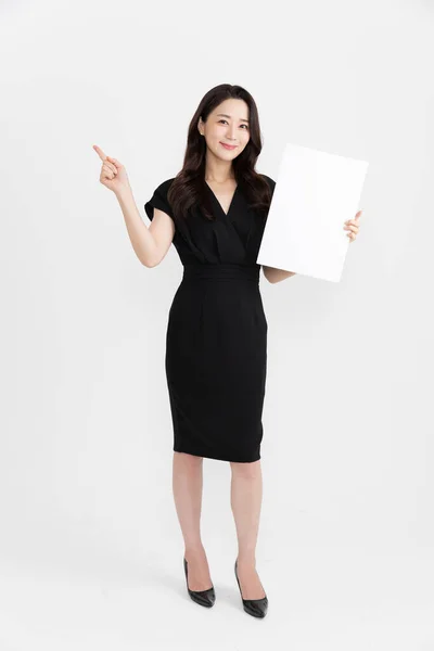 Aziatisch Koreaans Vrouw Winkelen Gastheer Live Commerce Verkoop Show Concept — Stockfoto