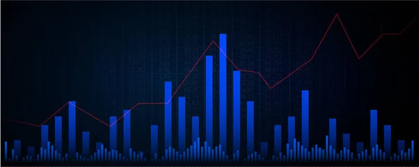 Gráfico Gráfico Fundo Para Estoque Crescimento — Vetor de Stock