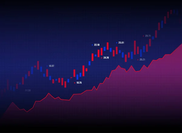 Graph Chart Background Stock Growth — 图库矢量图片