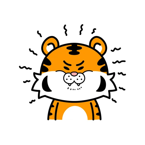 Année Tigre 2022 Symbole Vectoriel Illustration Fond — Image vectorielle