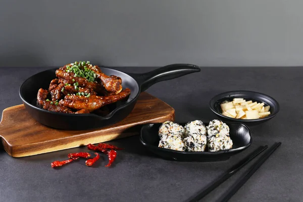 Korean Finger Foods Chicken Feet Rice Ball — Stock Photo, Image