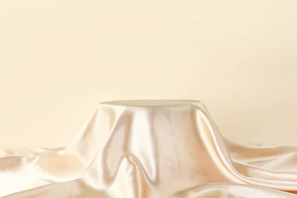 Ivory Fabric Texture Background Frame — Stockfoto