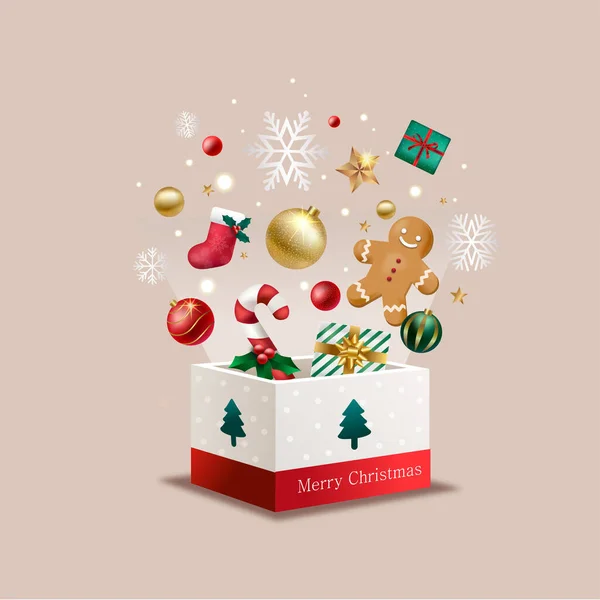 Natal Ornamento Quadro Ilustração — Vetor de Stock